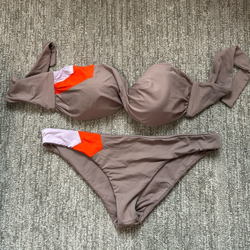 L*Space color block bikini set